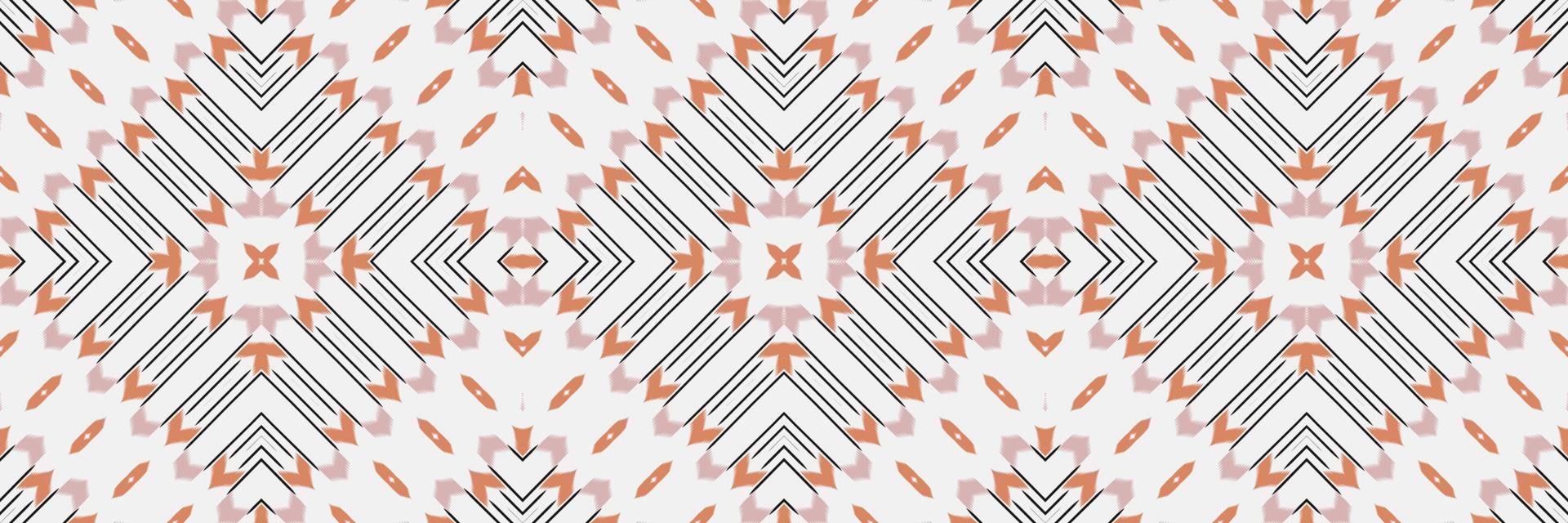 textil batik ikat damasco patrón sin costuras diseño vectorial digital para imprimir saree kurti borneo borde de tela símbolos de pincel muestras con estilo vector