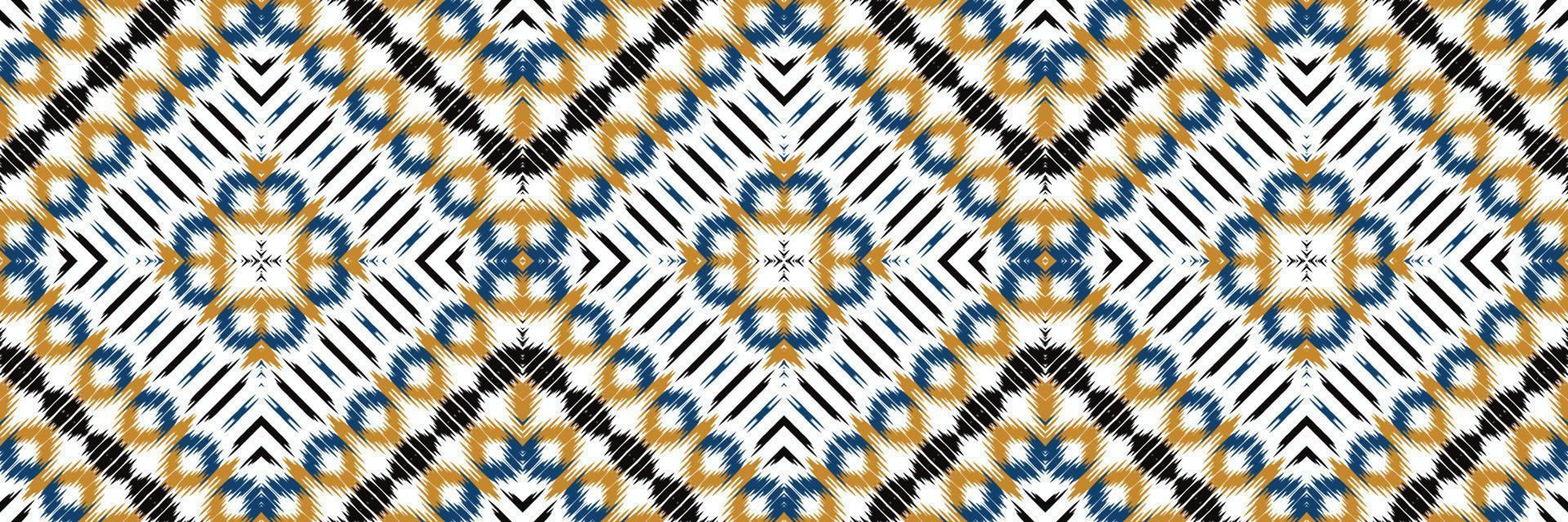 Ethnic ikat triangle batik textile seamless pattern digital vector design for Print saree Kurti Borneo Fabric border brush symbols swatches designer