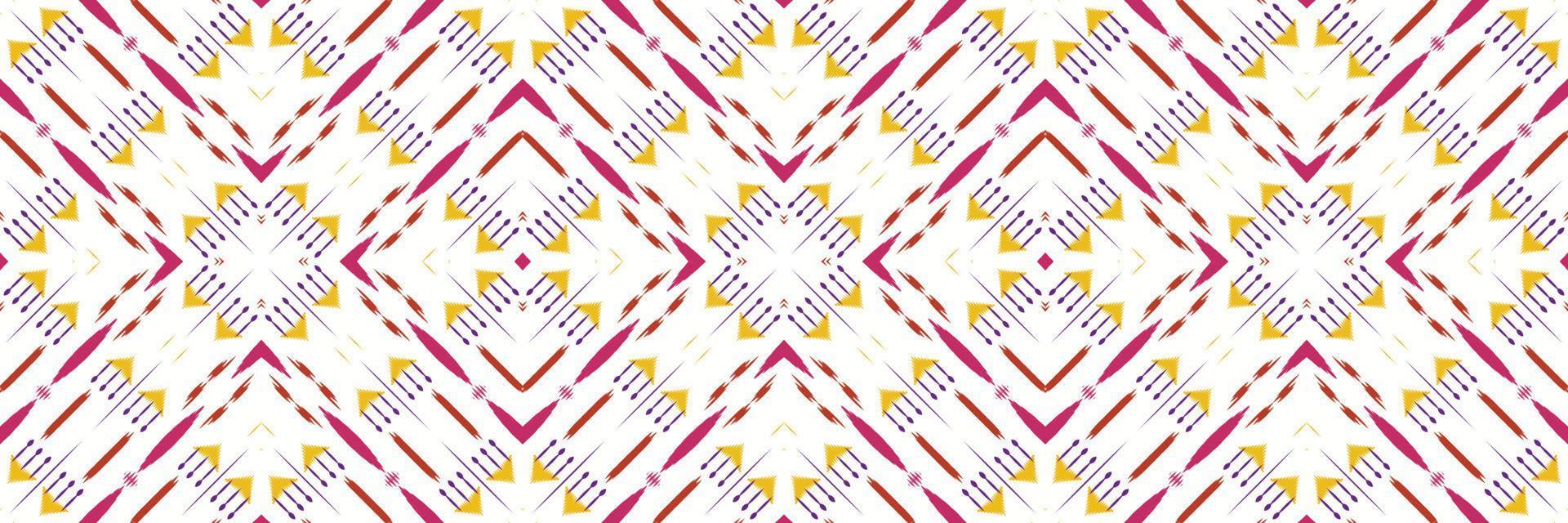Batik Textile Motif ikat triangle seamless pattern digital vector design for Print saree Kurti Borneo Fabric border brush symbols swatches party wear