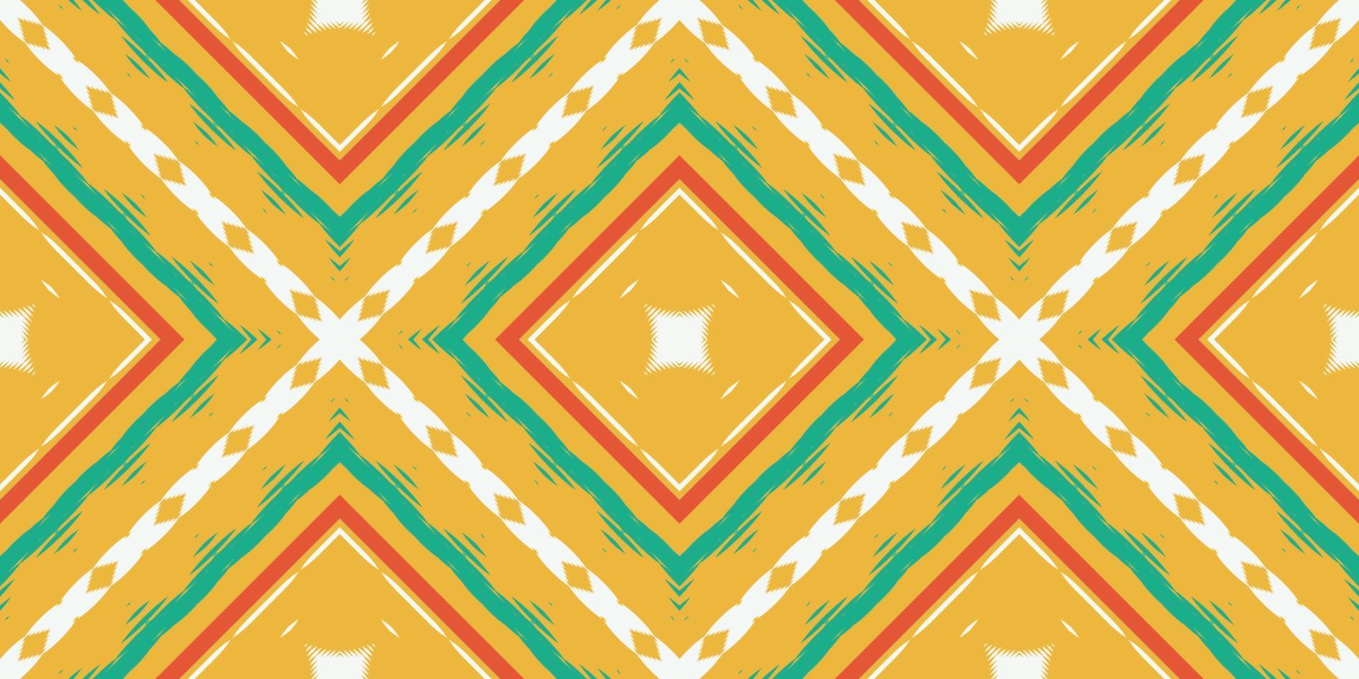 Ikat triangle batik textile seamless pattern digital vector design for Print saree Kurti Borneo Fabric border brush symbols swatches cotton