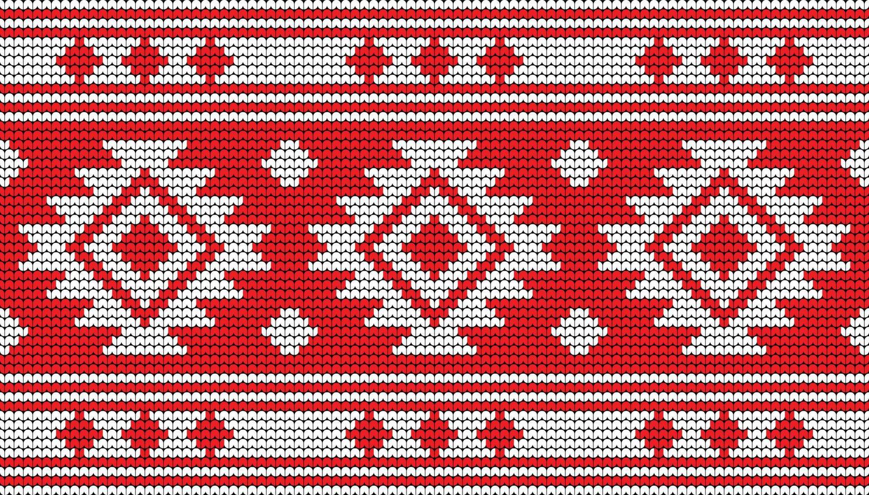 Knitting Seamless Pattern border on Red Background, Ethnic Pattern Border Merry Christmas and happy winter days vector poster