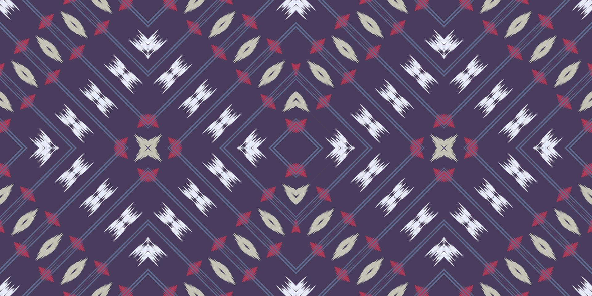 Batik Textile Motif ikat diamond seamless pattern digital vector design for Print saree Kurti Borneo Fabric border brush symbols swatches cotton