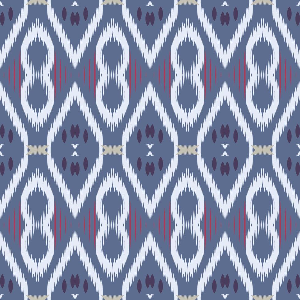 Motif ikat fabric seamless pattern digital vector design for Print saree Kurti Borneo Fabric border brush symbols swatches designer