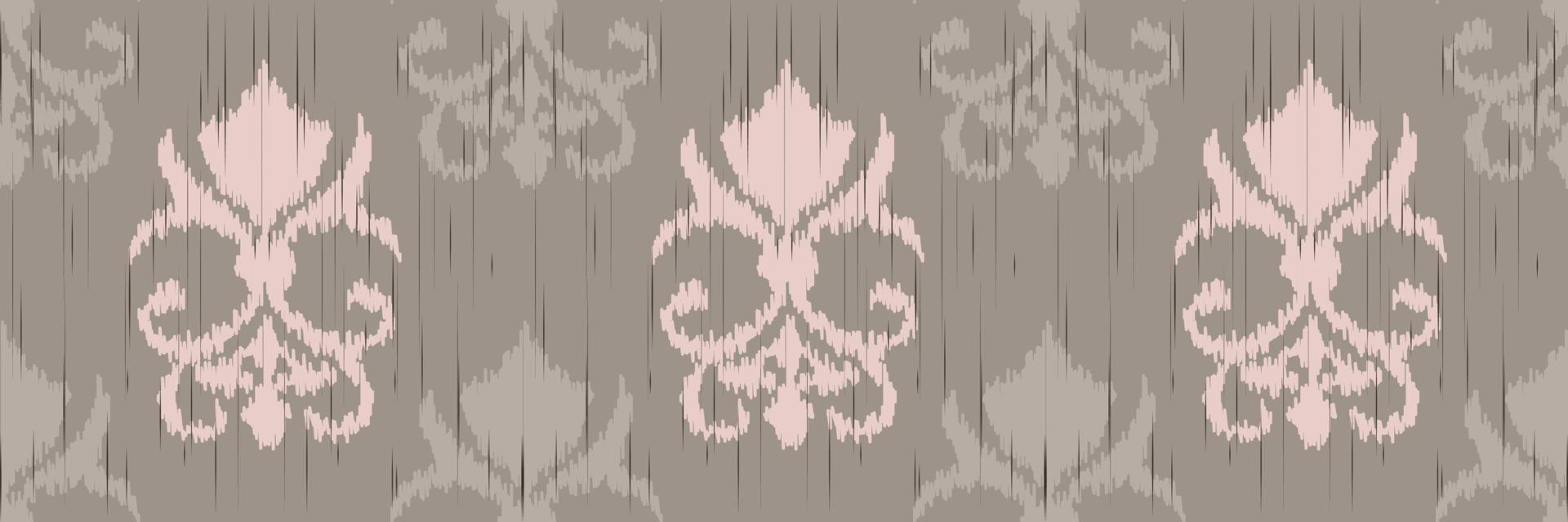 bordado escandinavo de damasco ikat, azteca tribal sin costuras ikat, motivo vectorial textil digital diseño asiático arte antiguo para estampados tela saree mughal franjas textura kurti kurtis kurtas vector