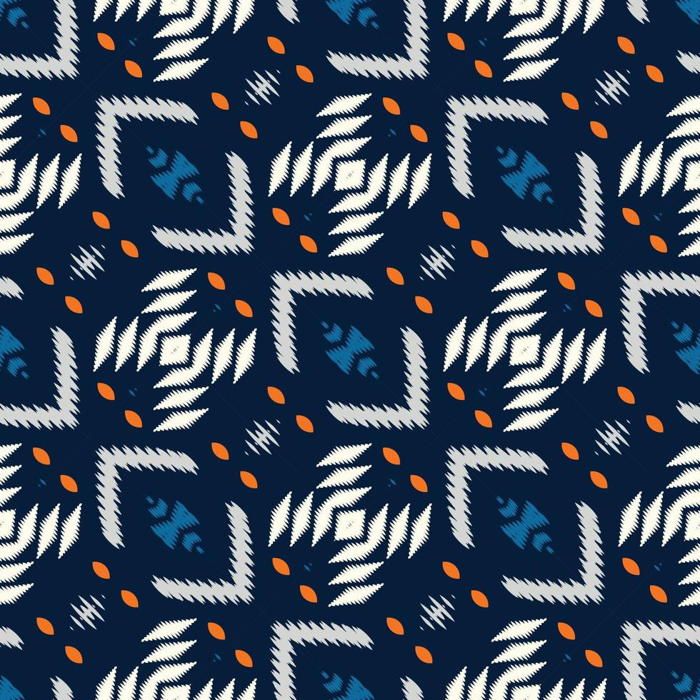 Batik Textile ikat frame seamless pattern digital vector design for Print saree Kurti Borneo Fabric border brush symbols swatches stylish