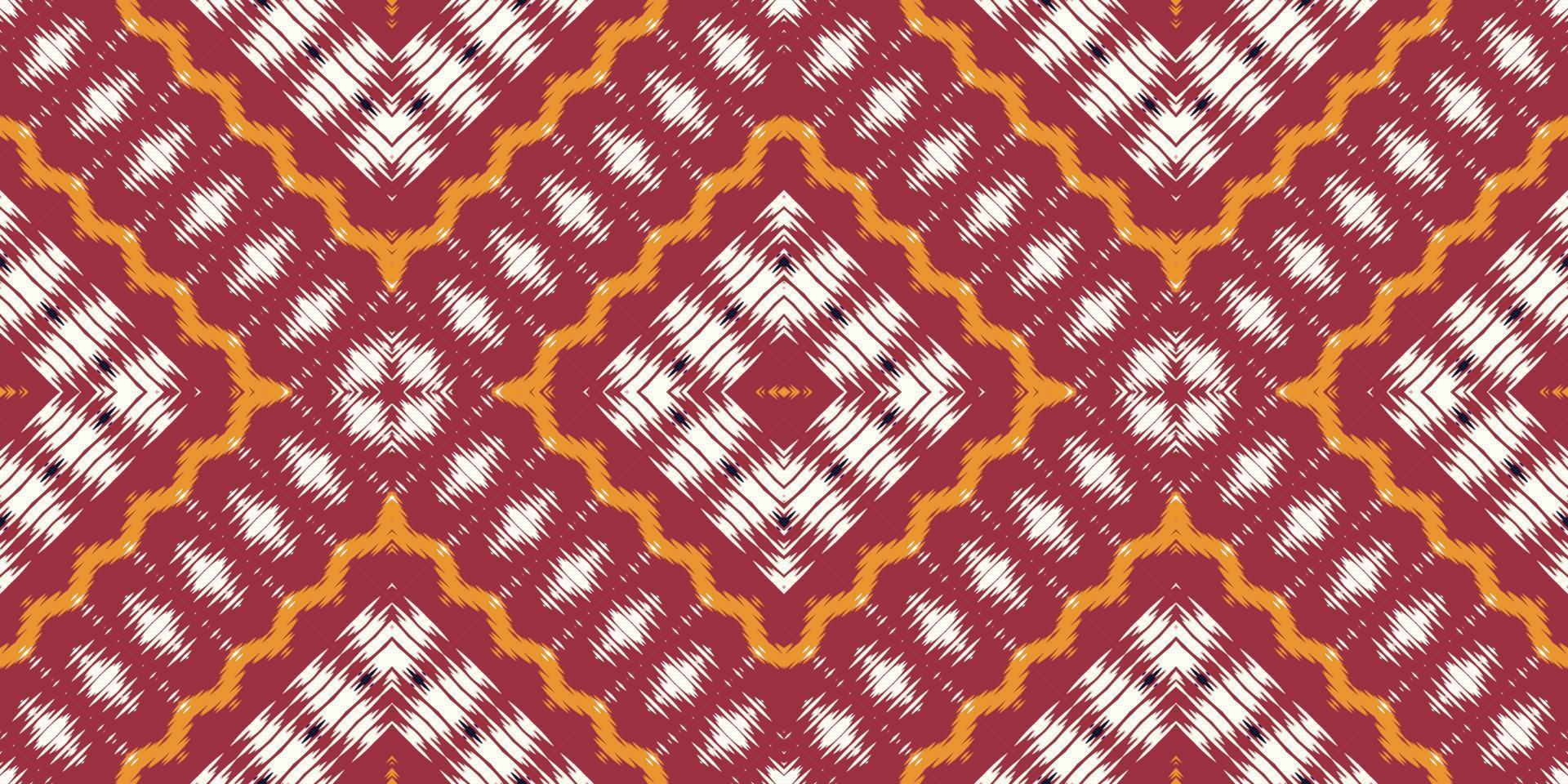 ikkat o ikat damasco batik textil diseño vectorial digital de patrones sin fisuras para imprimir saree kurti borneo borde de tela símbolos de pincel muestras con estilo vector