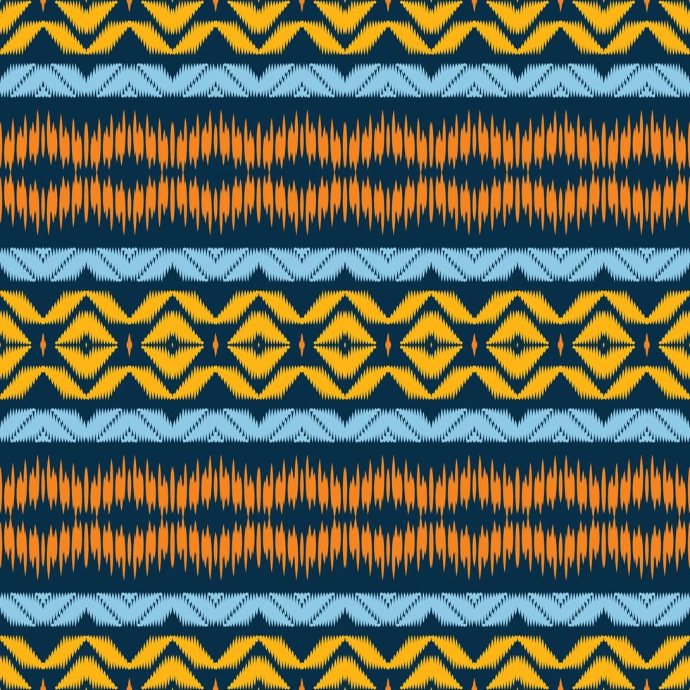 motivo ikkat o ikat chevron patrón sin costuras diseño de vector digital para imprimir saree kurti borneo borde de tela símbolos de pincel diseñador de muestras