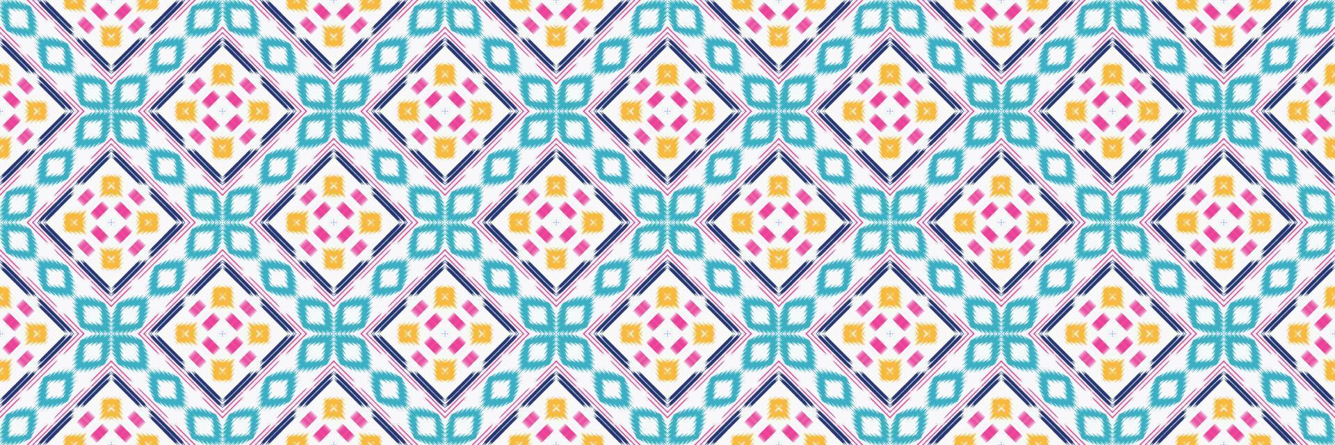Ethnic ikat triangle batik textile seamless pattern digital vector design for Print saree Kurti Borneo Fabric border brush symbols swatches stylish