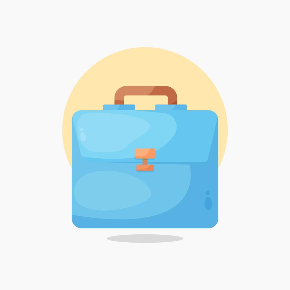 school bag icon cartoon style illustration vector