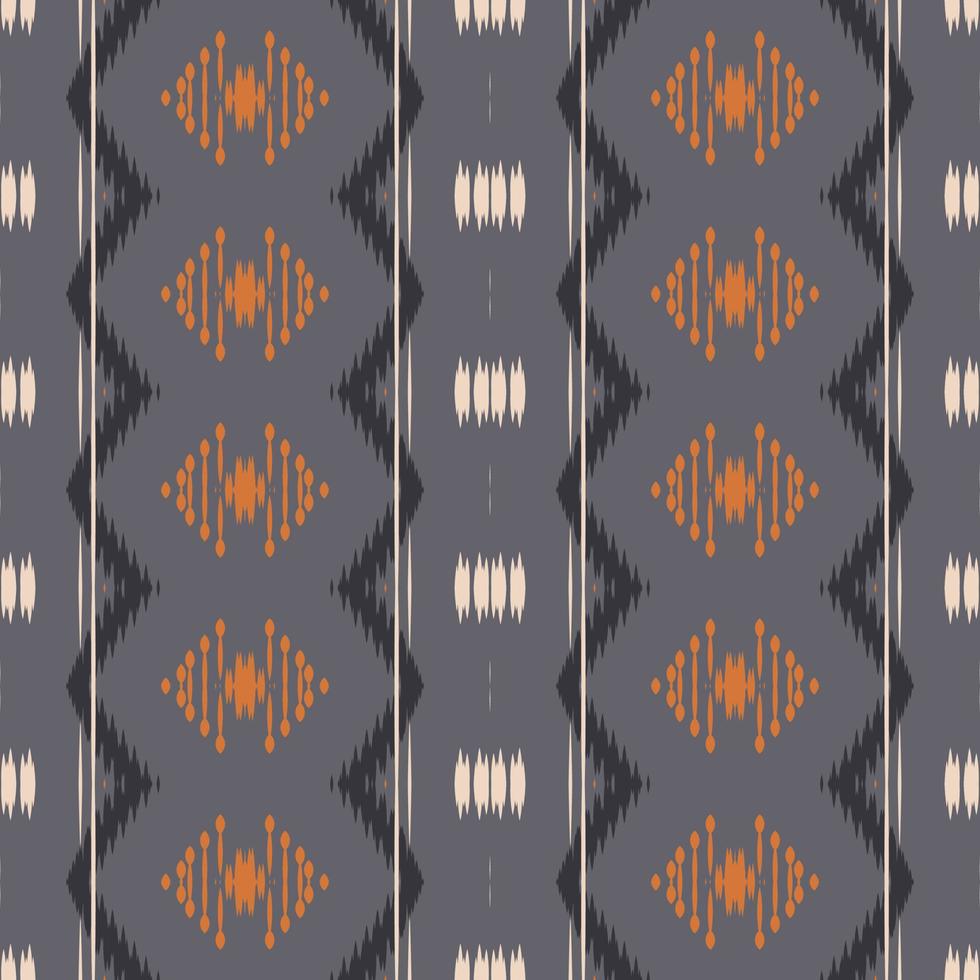 ikat damasco batik textil patrón sin costuras diseño vectorial digital para imprimir saree kurti borde de tela símbolos de pincel muestras diseñador vector