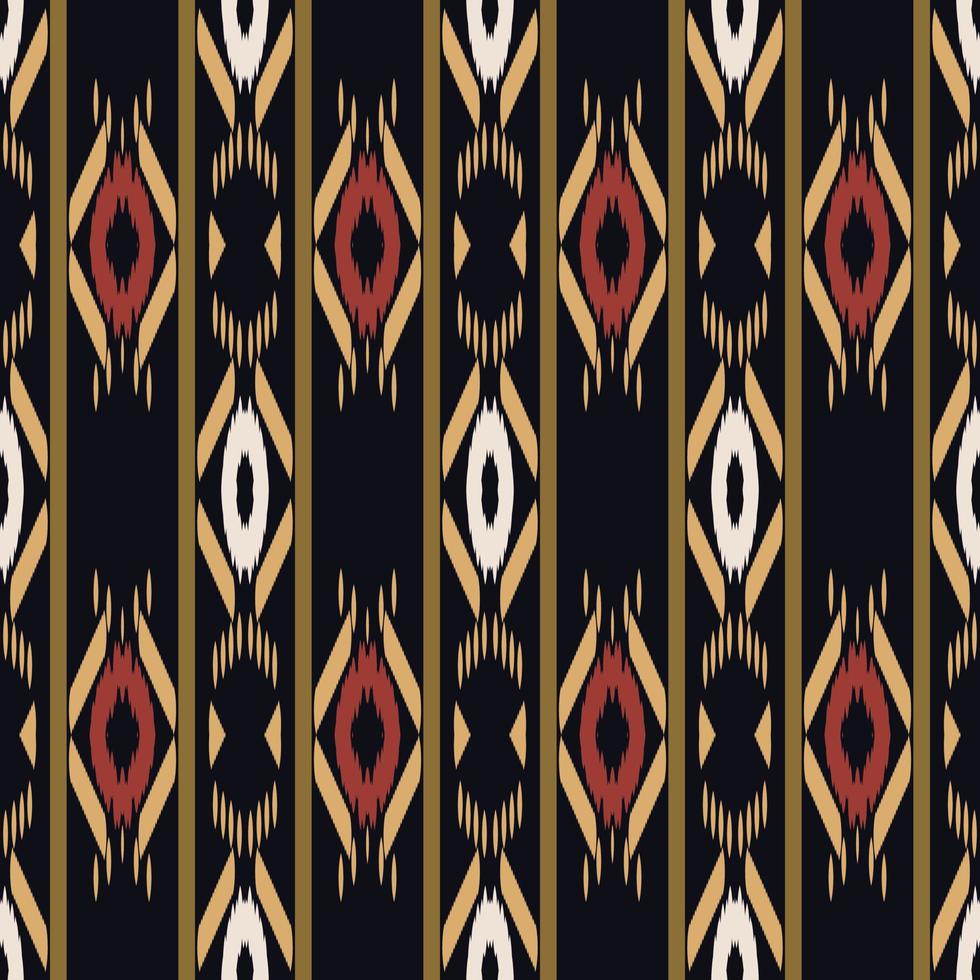 Ethnic ikat triangle batik textile seamless pattern digital vector design for Print saree Kurti Borneo Fabric border brush symbols swatches party wear
