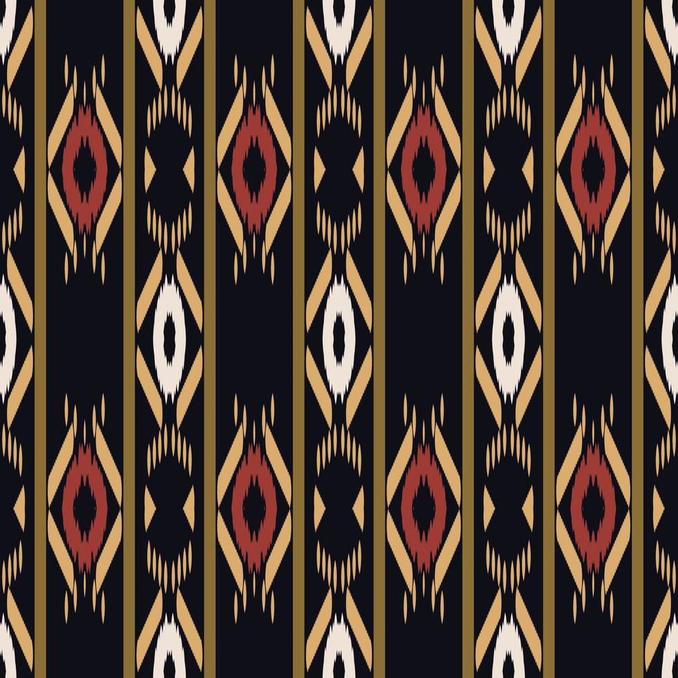 Ethnic ikat triangle batik textile seamless pattern digital vector design for Print saree Kurti Borneo Fabric border brush symbols swatches party wear