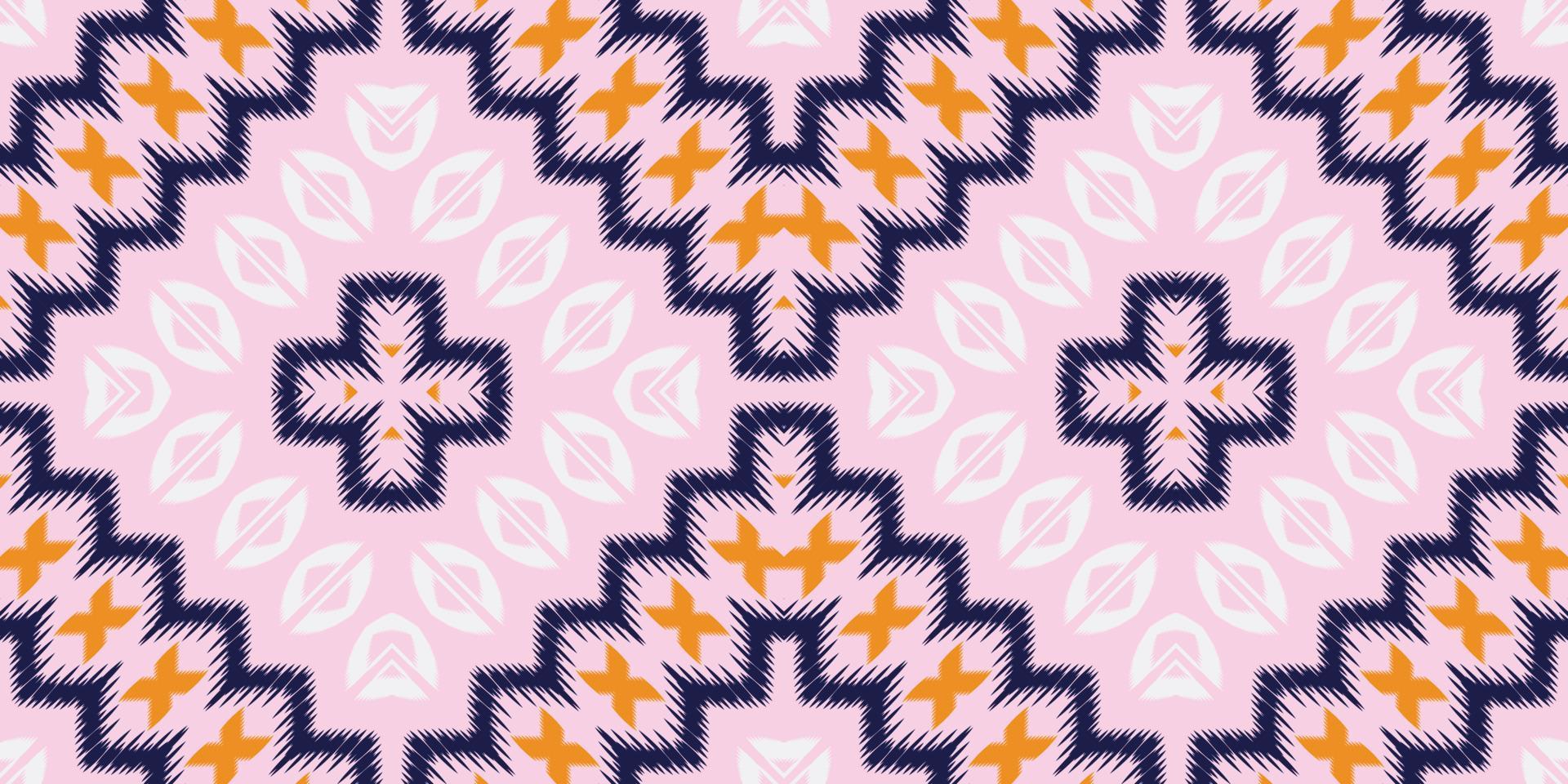 Batik Textile ikat texture seamless pattern digital vector design for Print saree Kurti Borneo Fabric border brush symbols swatches designer