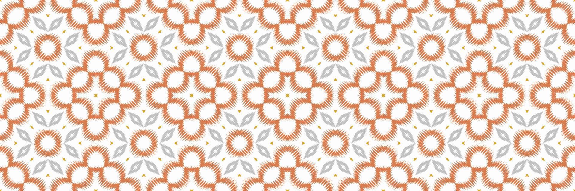 Batik Textile Ikkat or ikat frame seamless pattern digital vector design for Print saree Kurti Borneo Fabric border brush symbols swatches designer