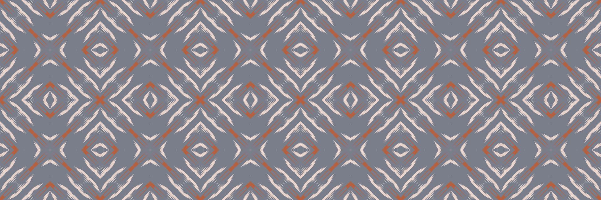 Batik Textile Ikkat or ikat triangle seamless pattern digital vector design for Print saree Kurti Borneo Fabric border brush symbols swatches stylish