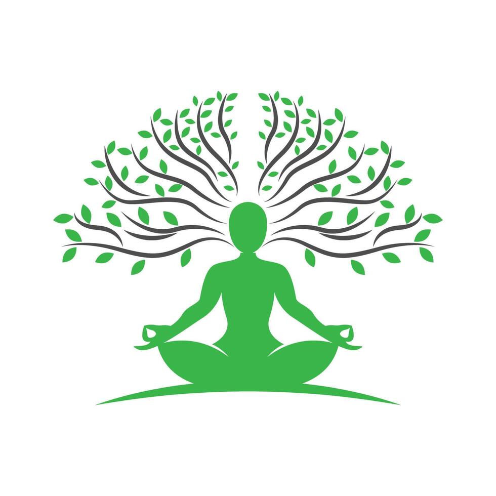 Yoga logo icon design vector