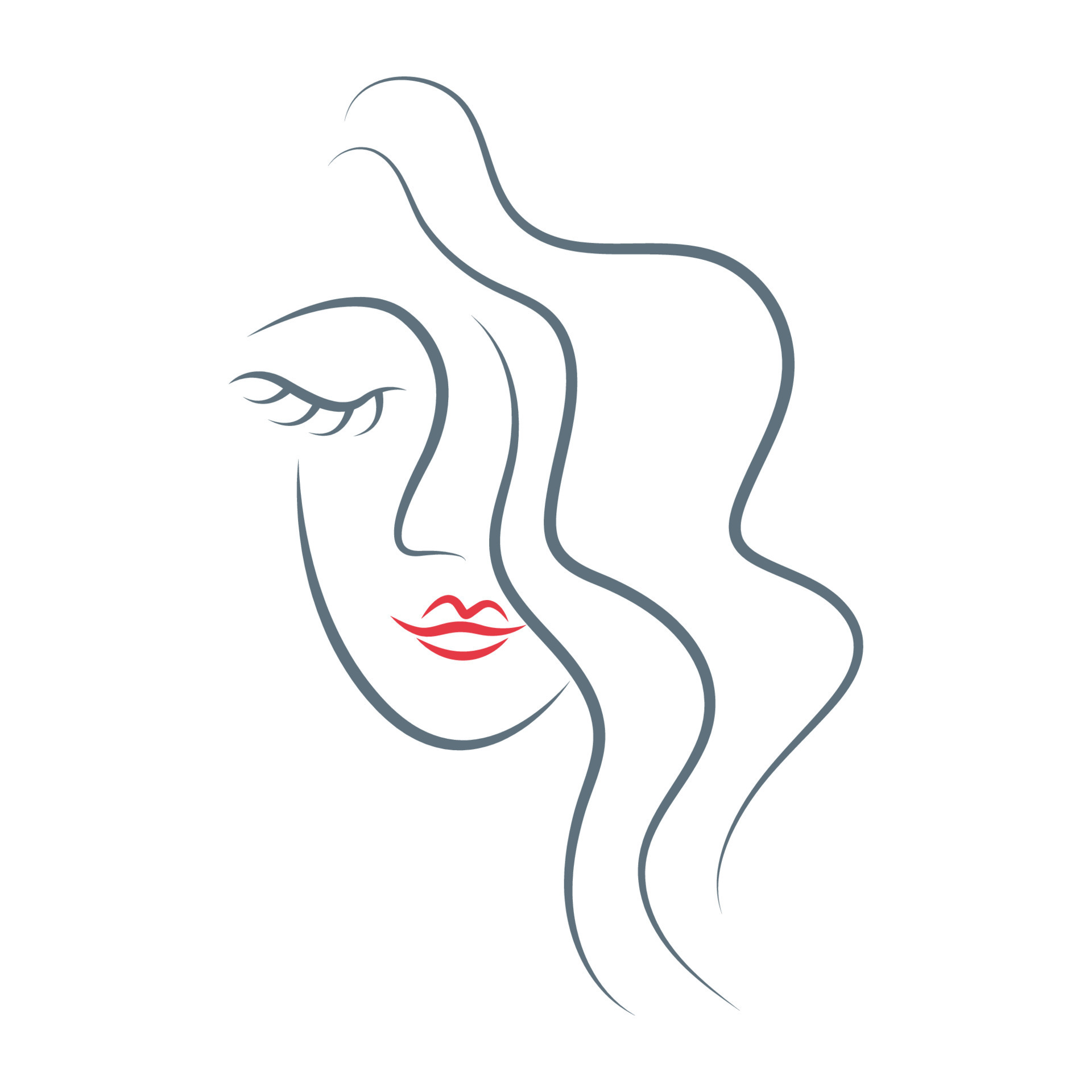 Woman face line art icon design 15623085 Vector Art at Vecteezy