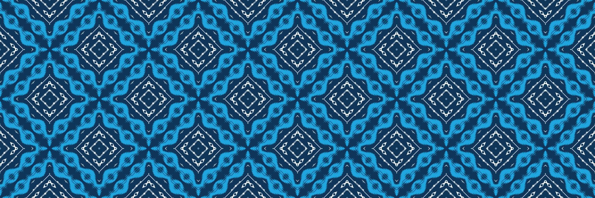 Batik Textile ikat flowers seamless pattern digital vector design for Print saree Kurti Borneo Fabric border brush symbols swatches party wear