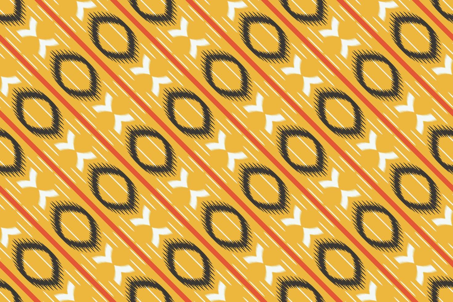 Ethnic ikat fabric batik textile seamless pattern digital vector design for Print saree Kurti Borneo Fabric border brush symbols swatches cotton