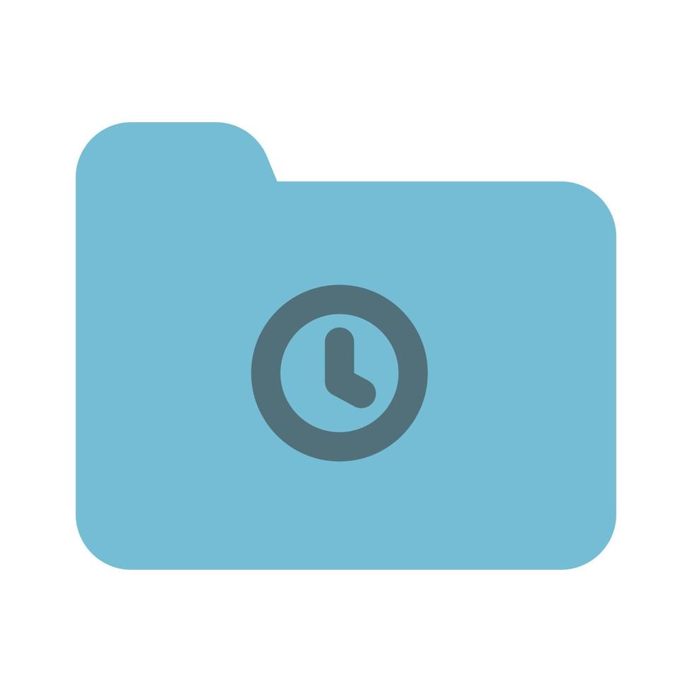 Folder Icon Solid Two Color vector