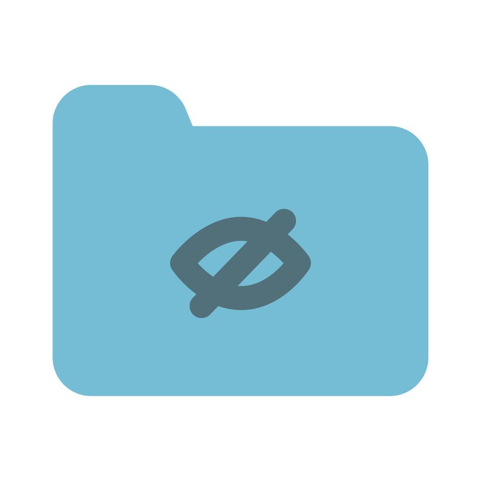 Folder Icon Solid Two Color vector