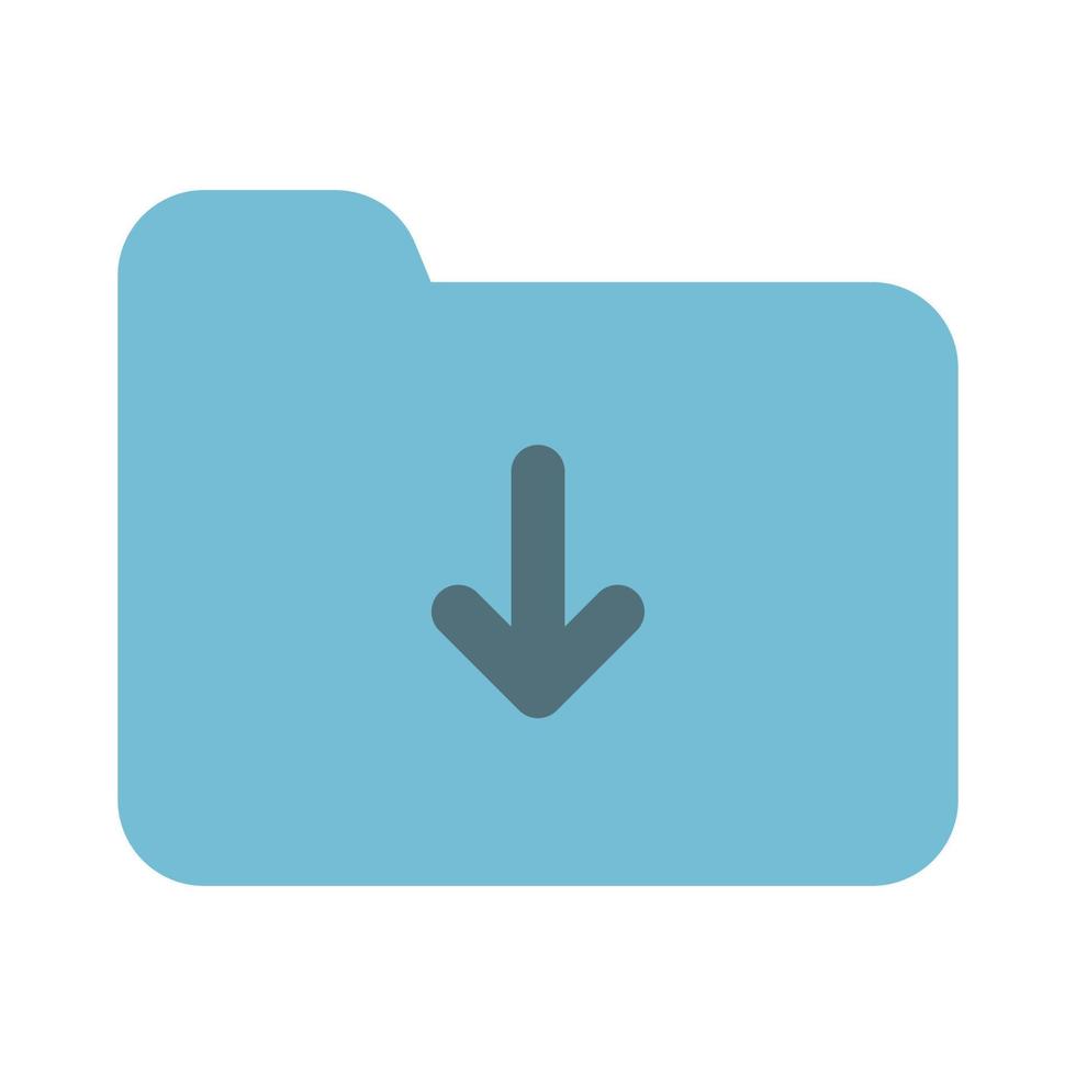 Folder Icon Solid Two Color vector