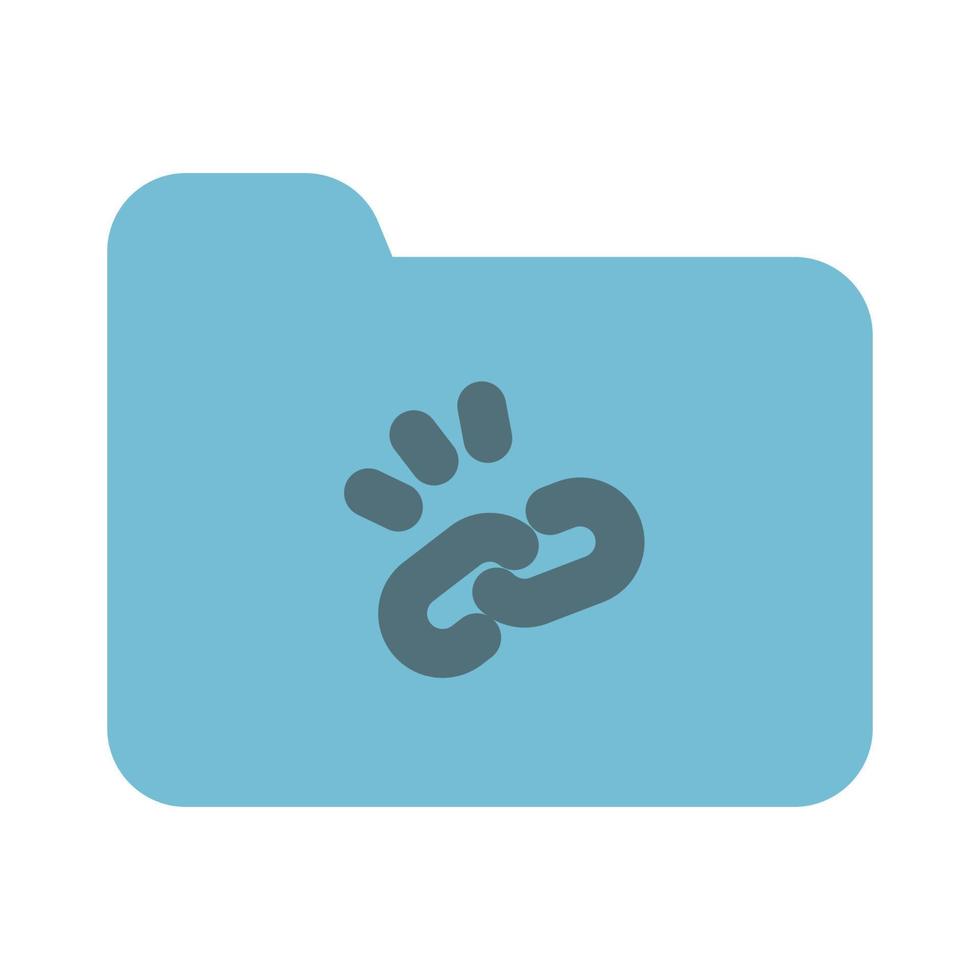 Folder Icon Solid Two Color vector