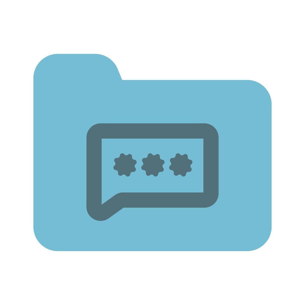 Folder Icon Solid Two Color vector