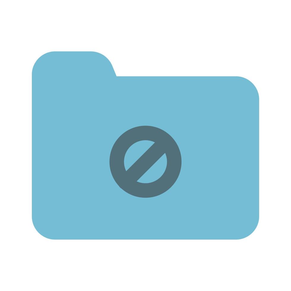 Folder Icon Solid Two Color vector