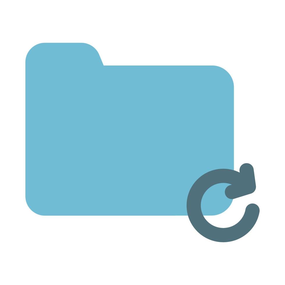 Folder Icon Solid Two Color vector