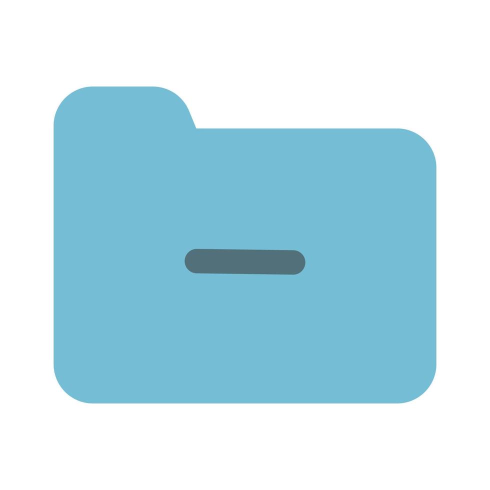 Folder Icon Solid Two Color vector