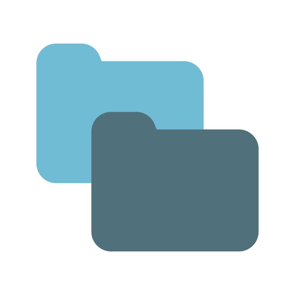 Folder Icon Solid Two Color vector