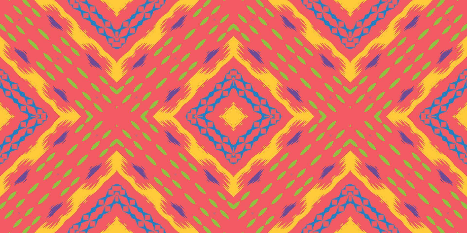 Ikat floral tribal abstract Seamless Pattern. Ethnic Geometric Ikkat Batik Digital vector textile Design for Prints Fabric saree Mughal brush symbol Swaths texture Kurti Kurtis Kurtas
