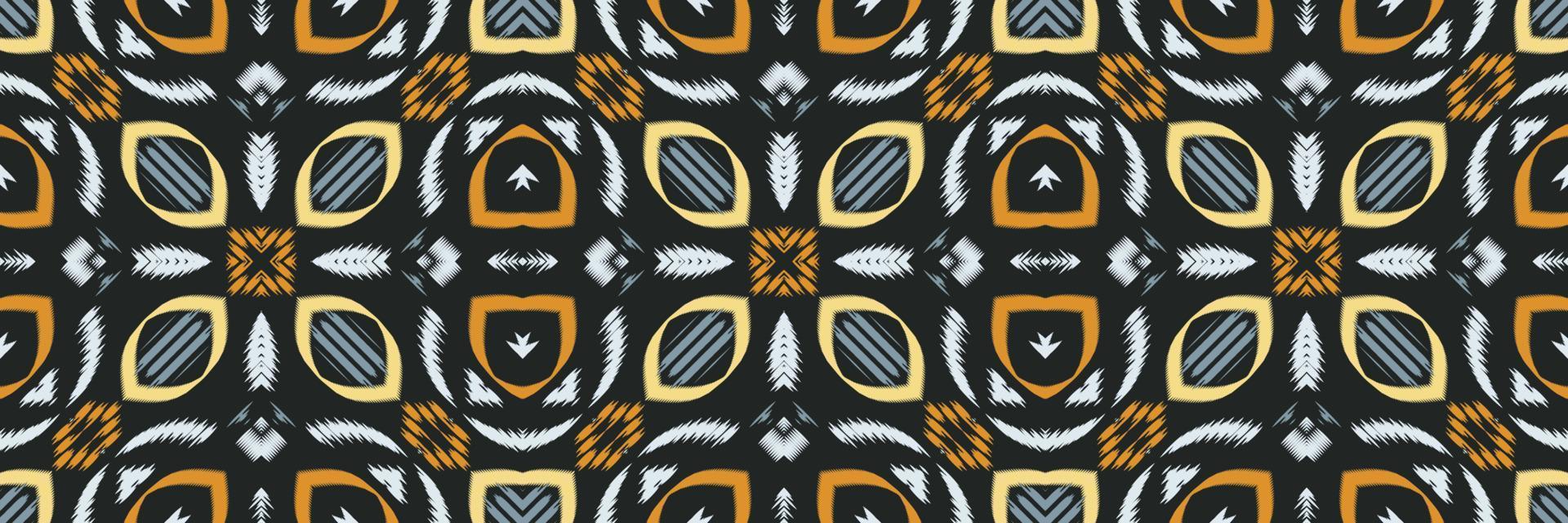 Batik Textile Ethnic ikat print seamless pattern digital vector design for Print saree Kurti Borneo Fabric border brush symbols swatches party wear