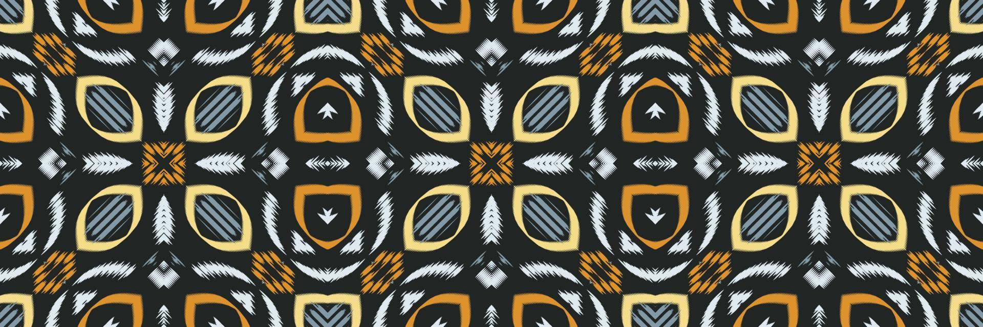 Batik Textile Ethnic ikat print seamless pattern digital vector design for Print saree Kurti Borneo Fabric border brush symbols swatches party wear