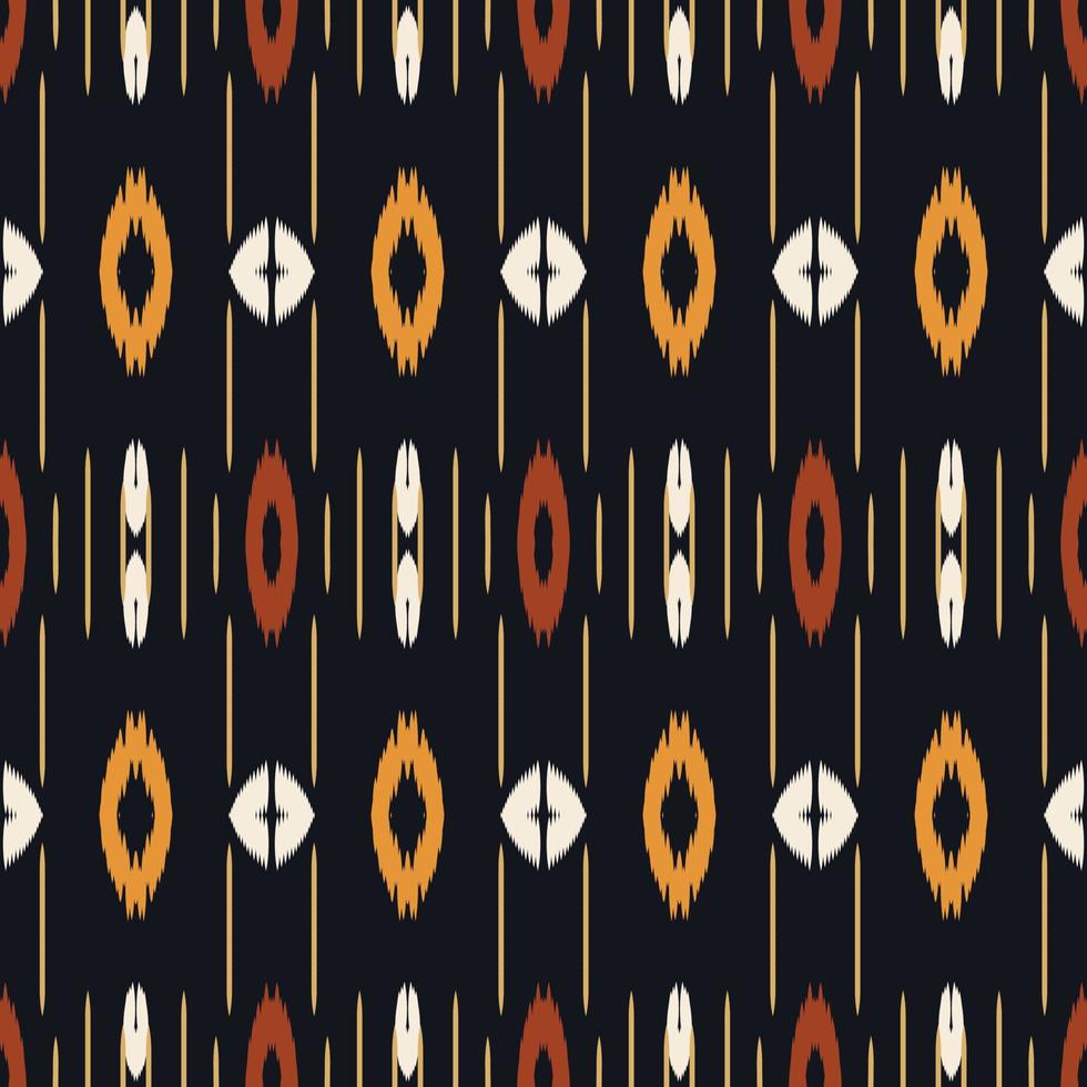 étnico ikat triángulo batik textil de patrones sin fisuras diseño vectorial digital para imprimir saree kurti borneo borde de tela símbolos de pincel muestras con estilo vector