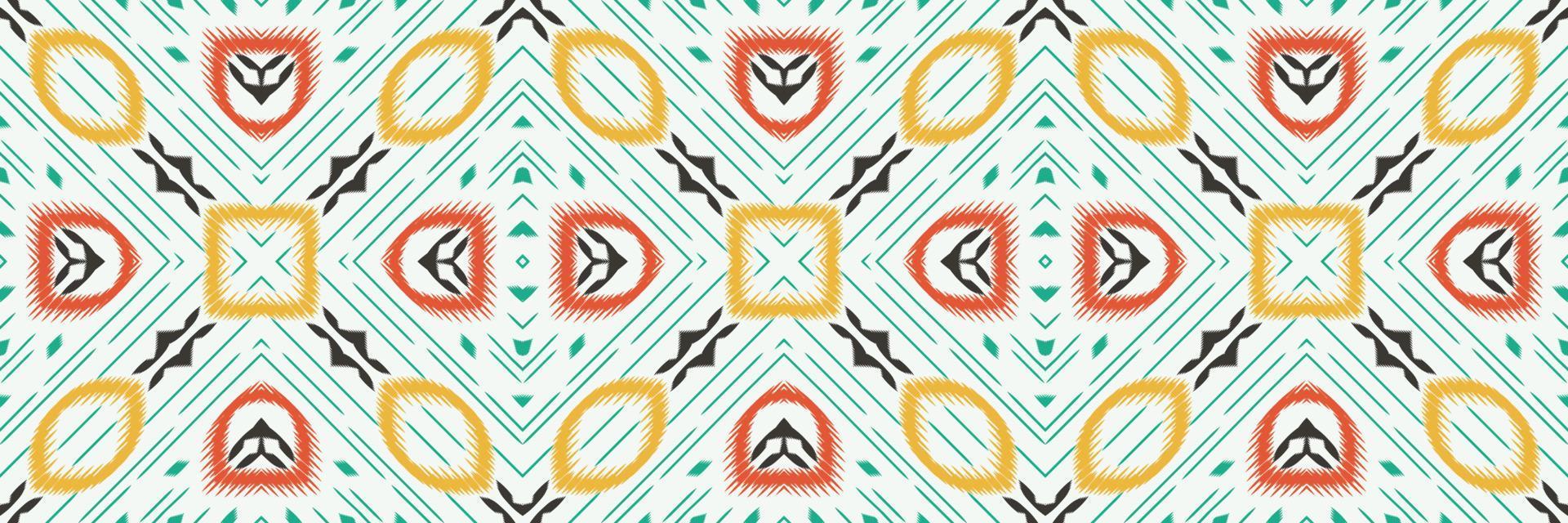 Batik Textile Ethnic ikat flower seamless pattern digital vector design for Print saree Kurti Borneo Fabric border brush symbols swatches party wear