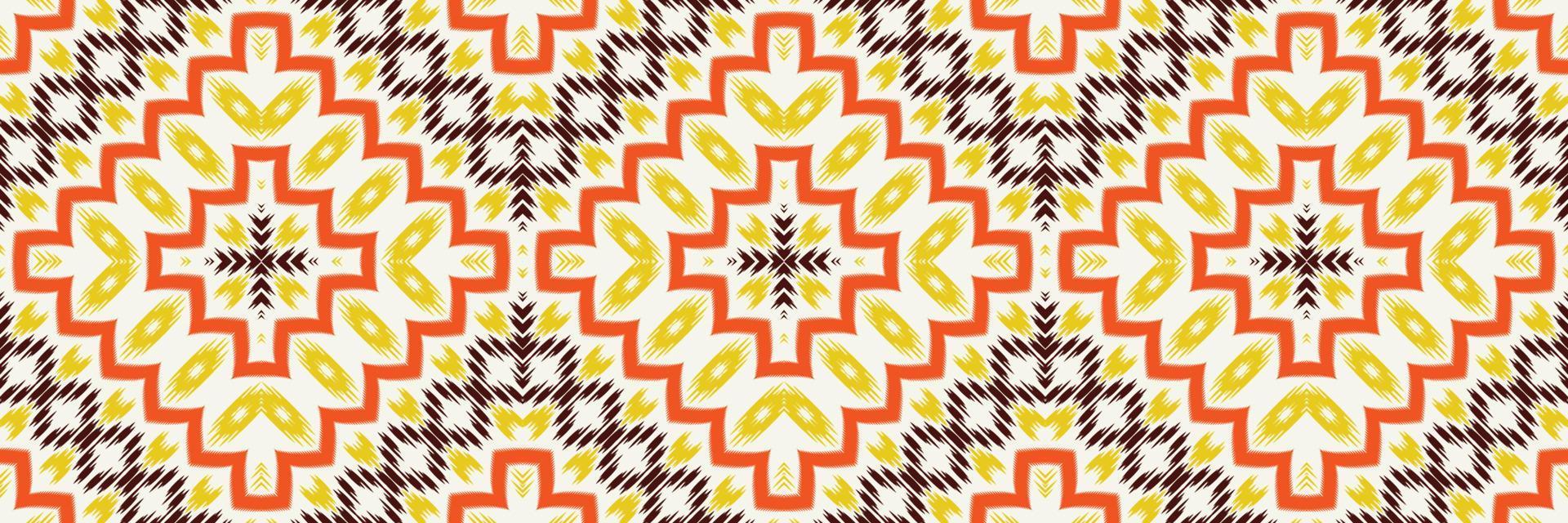 Batik Textile Motif ikat seamless pattern digital vector design for Print saree Kurti Borneo Fabric border brush symbols swatches cotton