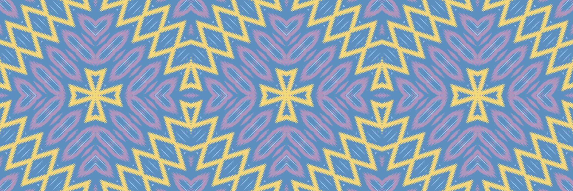 Batik Textile ikat frame seamless pattern digital vector design for Print saree Kurti Borneo Fabric border brush symbols swatches designer