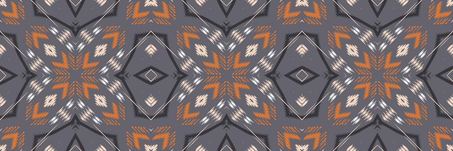 Ikat damask batik textile seamless pattern digital vector design for Print saree Kurti Borneo Fabric border brush symbols swatches designer