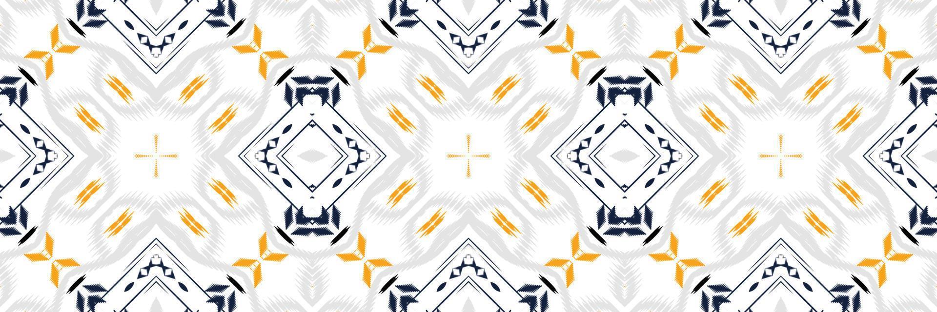 Ikat prints batik textile seamless pattern digital vector design for Print saree Kurti Borneo Fabric border brush symbols swatches cotton