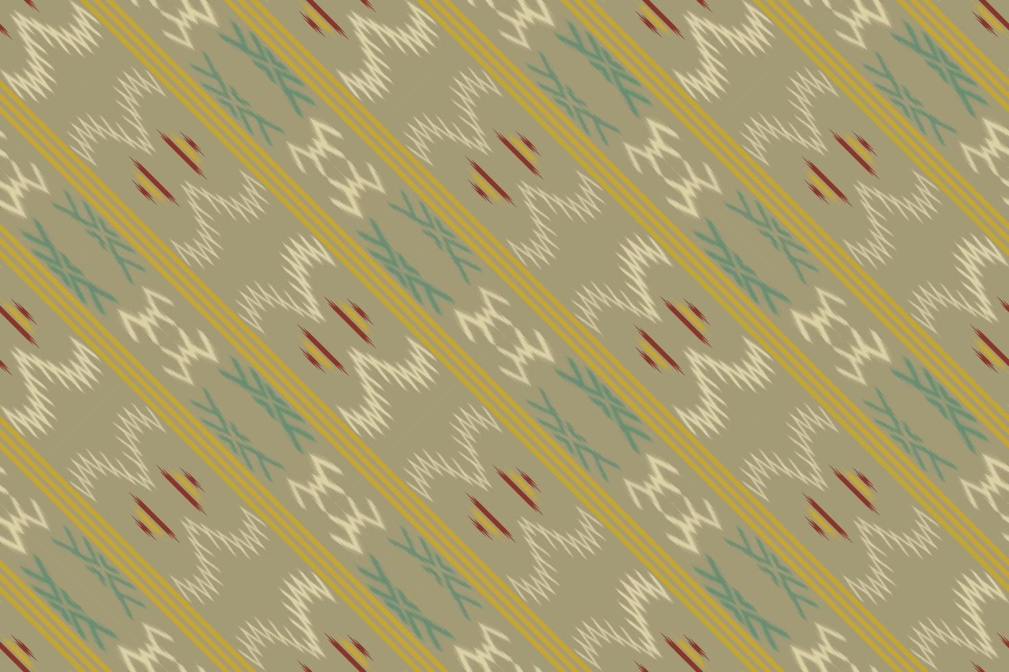Batik Textile Ikkat or ikat frame seamless pattern digital vector design for Print saree Kurti Borneo Fabric border brush symbols swatches designer