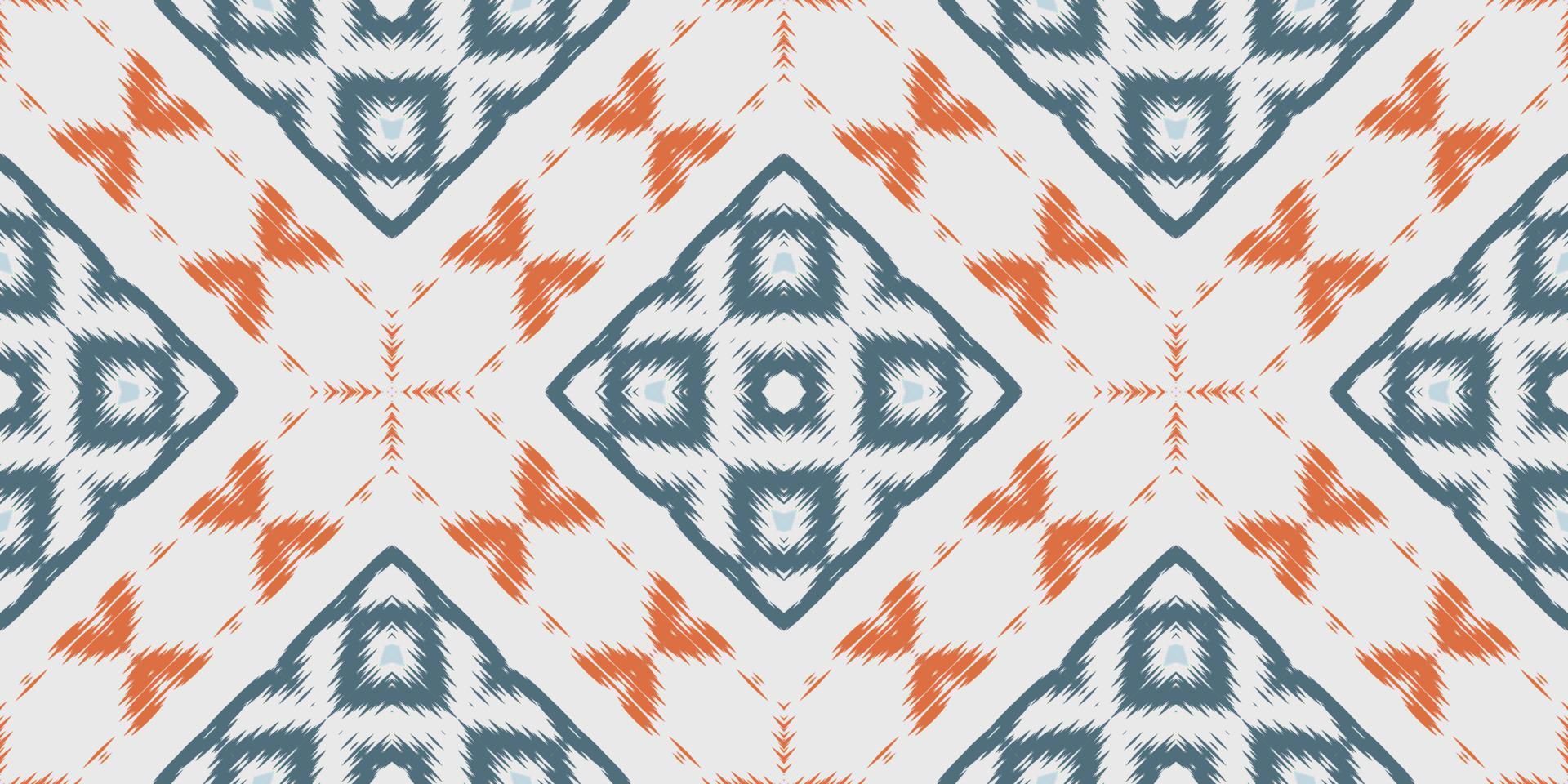 Ikat floral tribal art Seamless Pattern. Ethnic Geometric Batik Ikkat Digital vector textile Design for Prints Fabric saree Mughal brush symbol Swaths texture Kurti Kurtis Kurtas