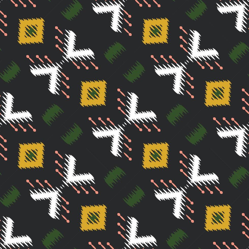 Batik Textile Motif ikat designs seamless pattern digital vector design for Print saree Kurti Borneo Fabric border brush symbols swatches stylish