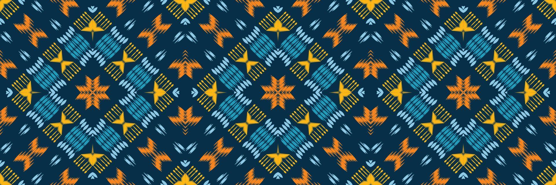 Batik Textile Ikkat or ikat chevron seamless pattern digital vector design for Print saree Kurti Borneo Fabric border brush symbols swatches party wear