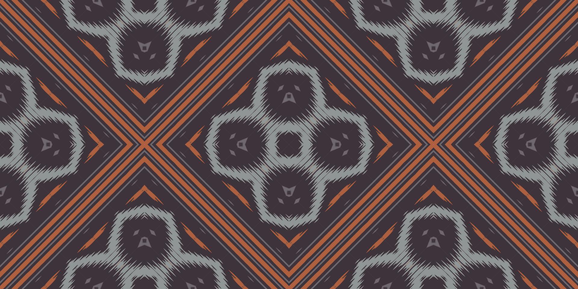 Ethnic ikat prints batik textile seamless pattern digital vector design for Print saree Kurti Borneo Fabric border brush symbols swatches stylish