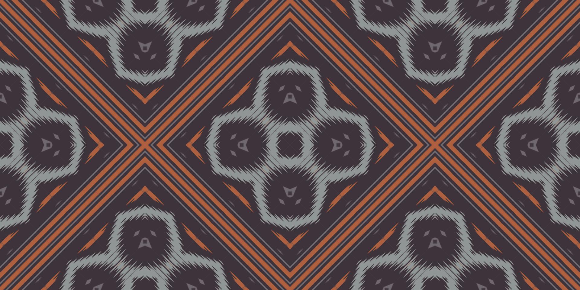 estampados étnicos ikat batik textil patrón sin costuras diseño de vector digital para impresión saree kurti borneo borde de tela símbolos de pincel muestras con estilo