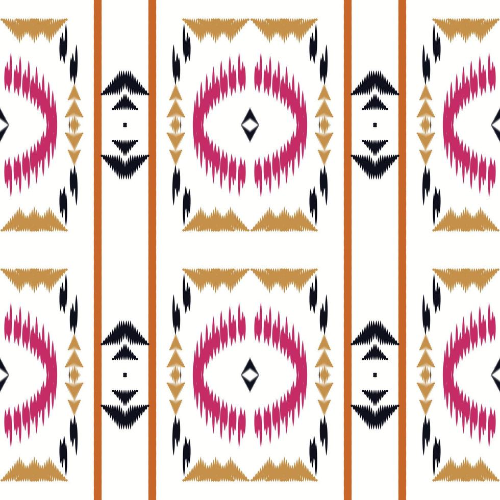 Ikat flower tribal chevron Seamless Pattern. Ethnic Geometric Batik Ikkat Digital vector textile Design for Prints Fabric saree Mughal brush symbol Swaths texture Kurti Kurtis Kurtas