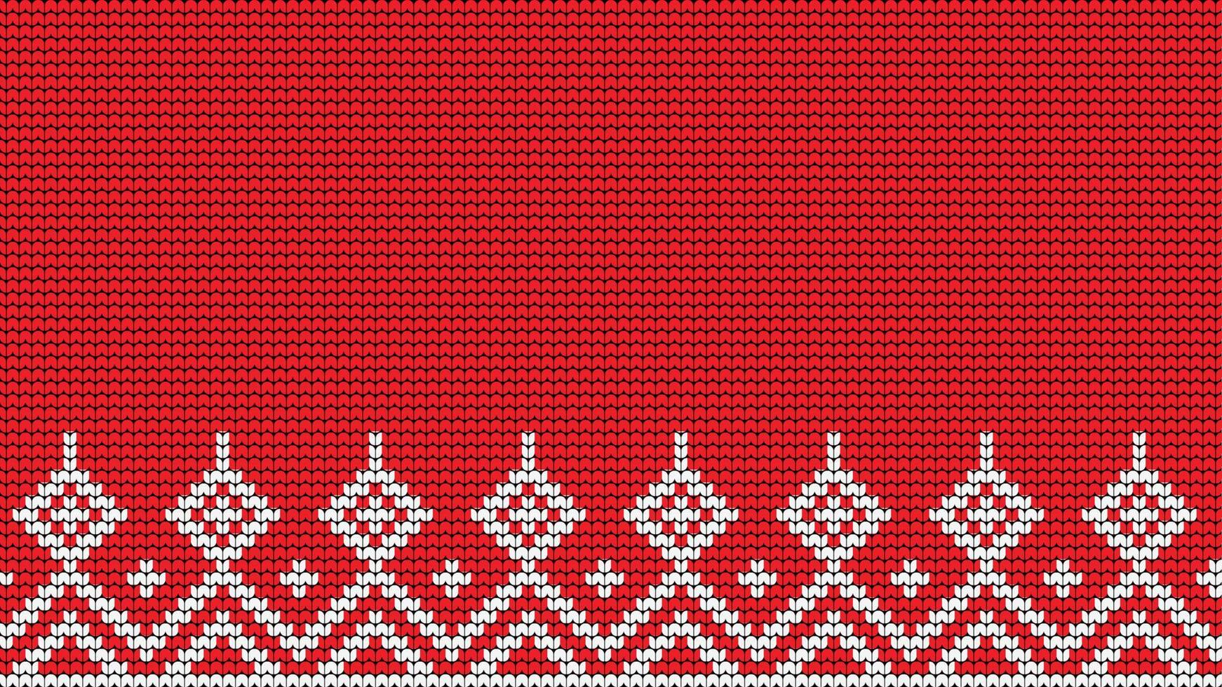Knitting Seamless Pattern border on Red Background, Ethnic Pattern Border Merry Christmas and happy winter days vector poster