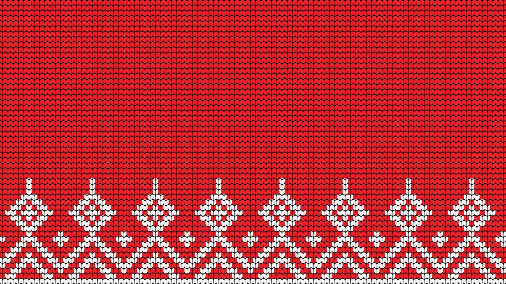 Knitting Seamless Pattern border on Red Background, Ethnic Pattern Border Merry Christmas and happy winter days vector poster